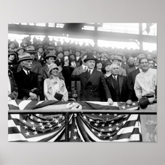 Calvin Coolidge Throwing Out First Pitch Poster