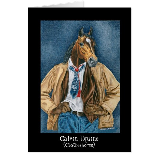 Calvin Equine (Clotheshorse) Cards (Front)