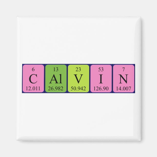 Calvin periodic table name magnet (Front)