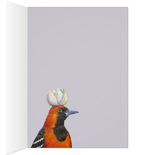 Calvin the hooded oriole card (Inside (Right))