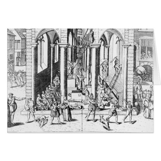 Calvinists destroying statues cards (Front Horizontal)