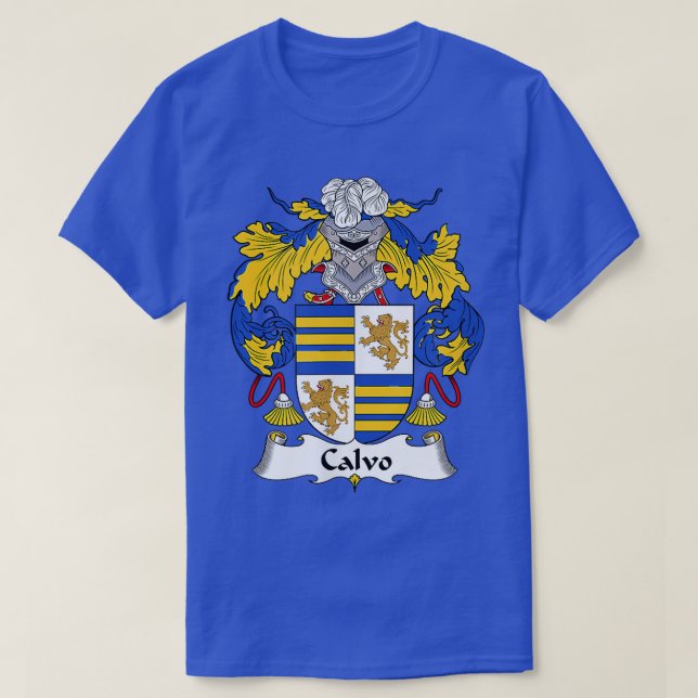 Calvo Coat of Arms - Family Crest  T-Shirt (Design Front)