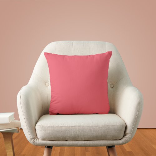 Calypso Coral Solid Color  Throw Pillow