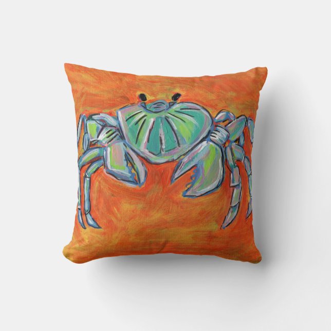 Calypso Crab Pillow island colors (Front)