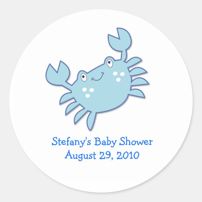 Calypso Crab Under the Sea Favor Stickers (Front)