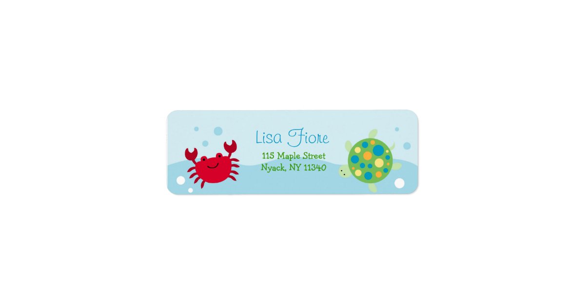 Calypso Sea Creature Ocean Address Labels | Zazzle