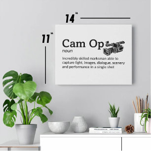 Cam Op Definition - Set Life Decor 14" x 11" Faux Canvas Print