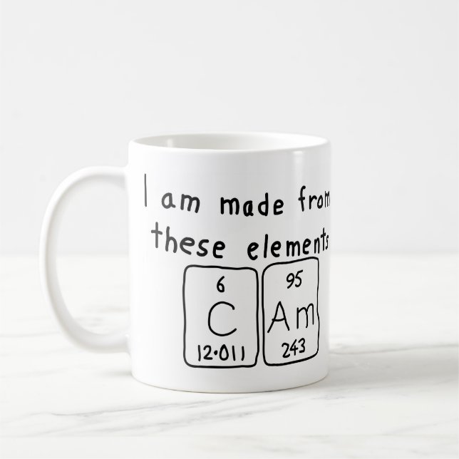 Cam periodic table name mug (Left)
