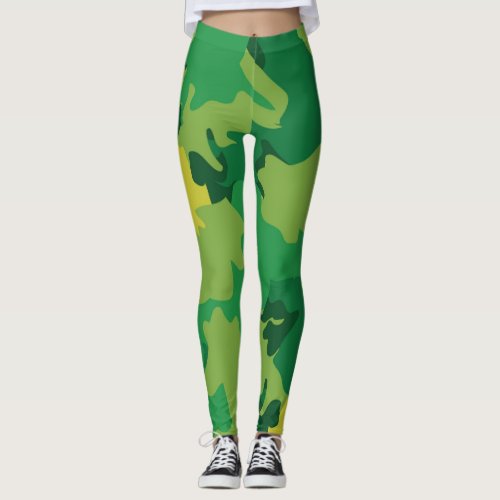 Cama Abstract Green Leggings