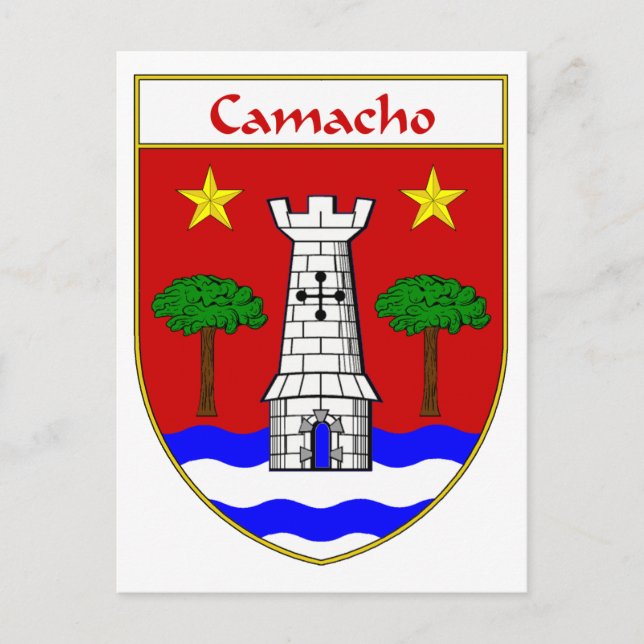 Camacho Coat of Arms/Family Crest Postcard (Front)