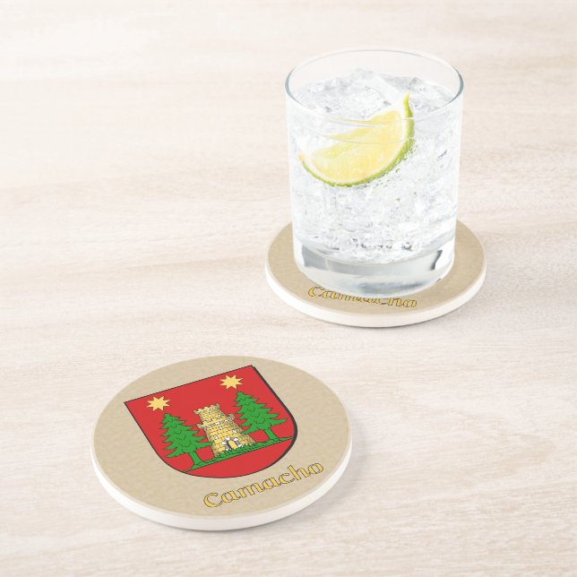 Camacho Heraldic Shield Drink Coaster (Side)