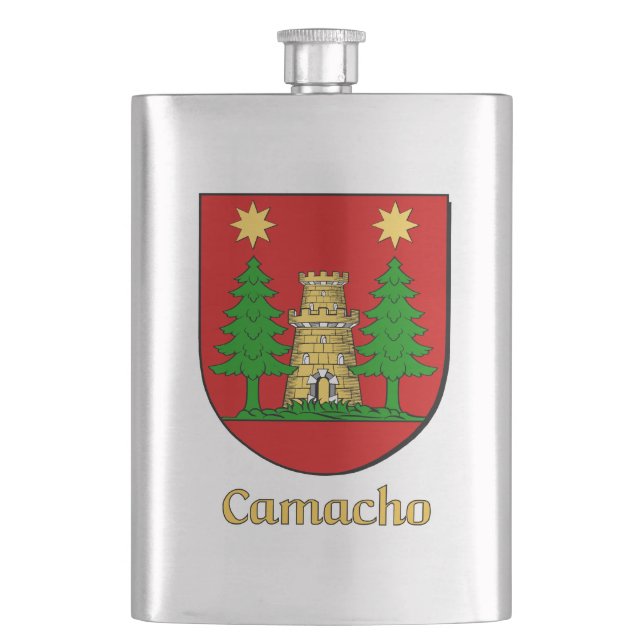 Camacho Heraldic Shield Flask (Front)