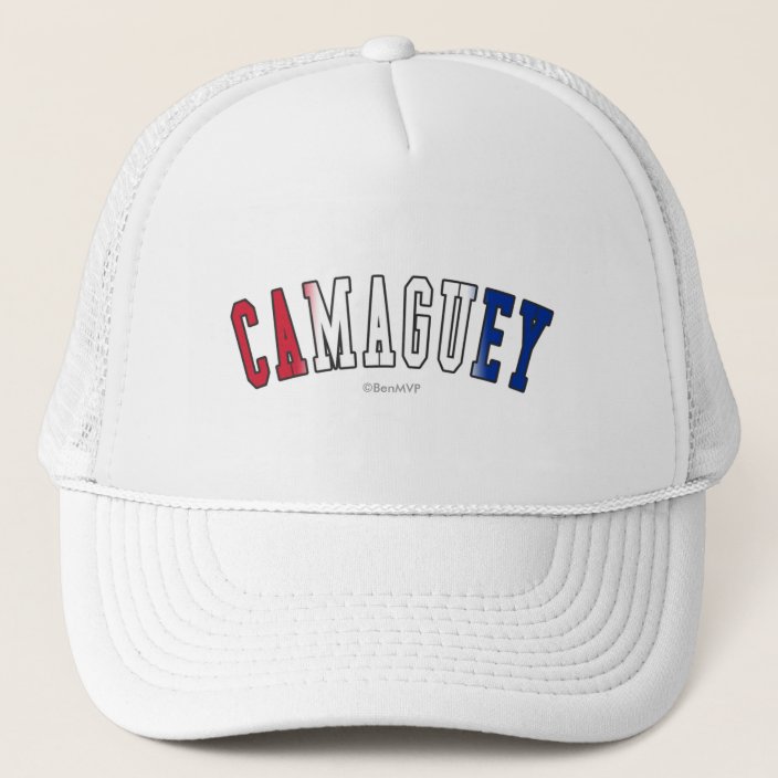 Camaguey in Cuba National Flag Colors Mesh Hat