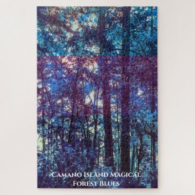Camano Island Magical Blues Forest Jigsaw Puzzle