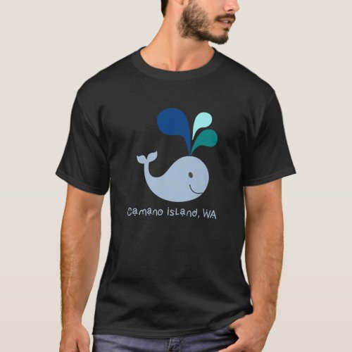 Camano Island Washington Cute Whale Lover Cartoon T_Shirt