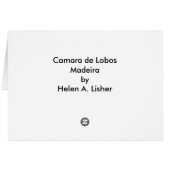 Camara de Lobos, Madeira Cards (Back Horizontal)