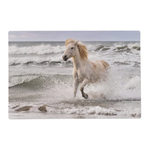 Camargue Horse Running out of Surf Placemat
