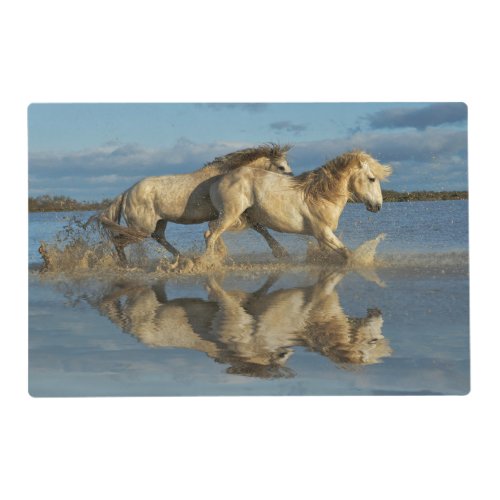 Camargue Horses and Reflection Southern France Placemat