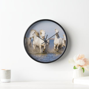 Camargue Horses Clock