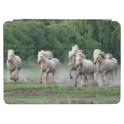 Camargue Horses Running in Water iPad Air Cover