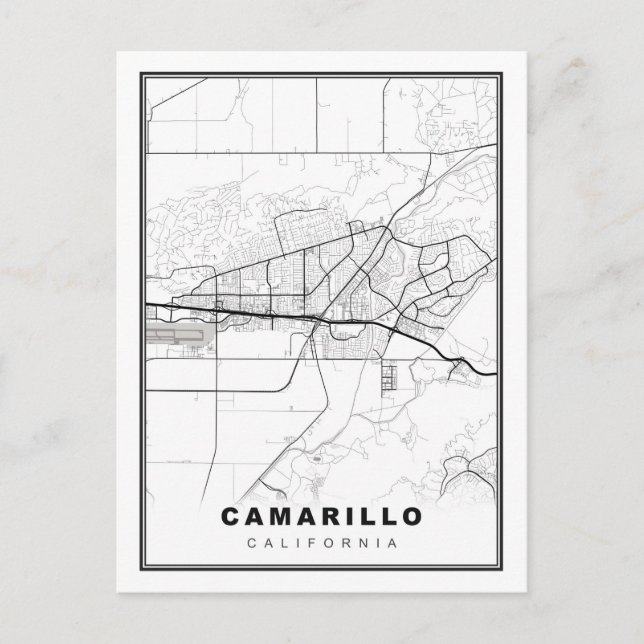 Camarillo Map Postcard (Front)