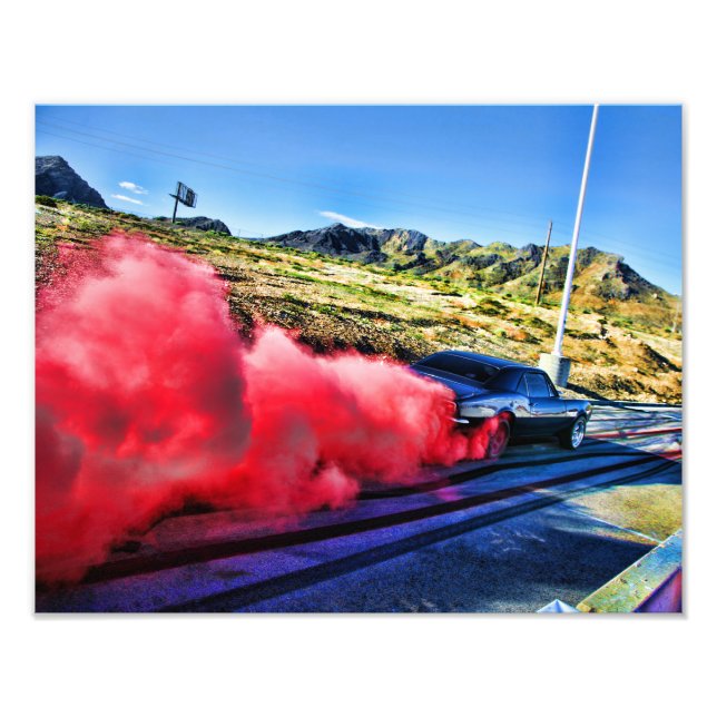 Camaro Burnout Photo Print (Front)