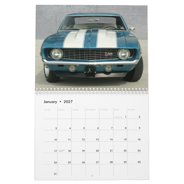 Camaro Calendar (Jan 2027)