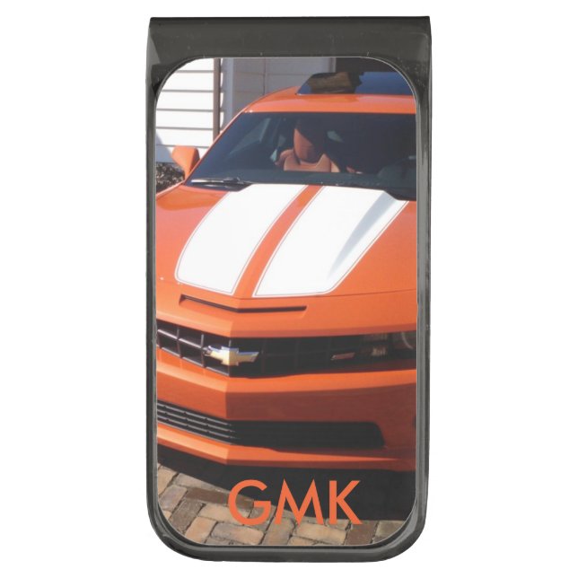 Camaro Clip Gunmetal Finish Money Clip (Front Vertical)