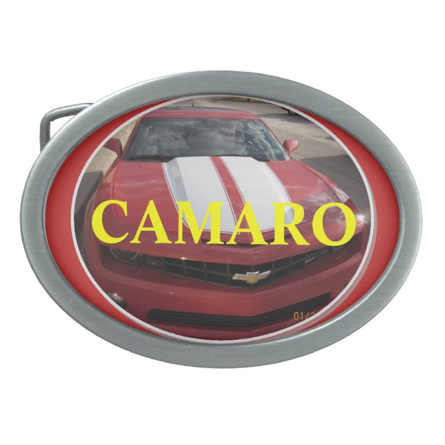 Camaro Fan Buckle Oval Belt Buckle (Front)
