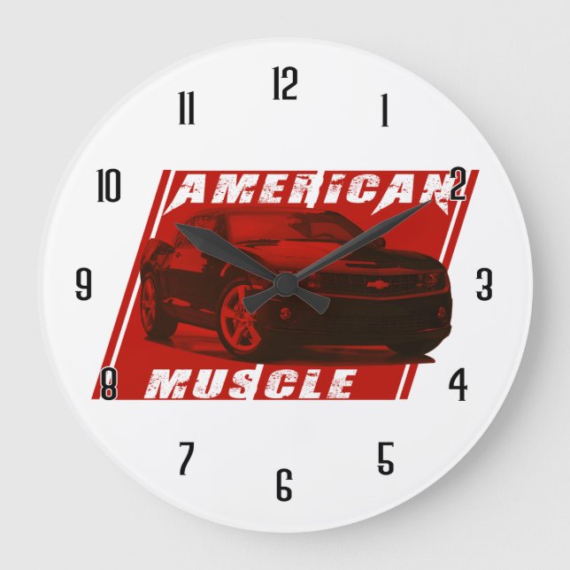 Camaro Sees Red Large Clock (Front)