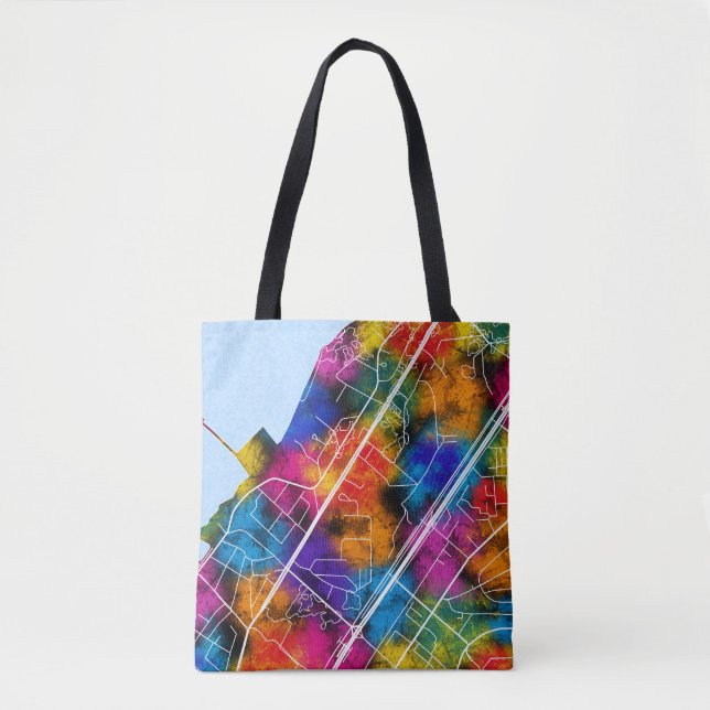  Camayenne Guinea City Map Tote Bag (Front)