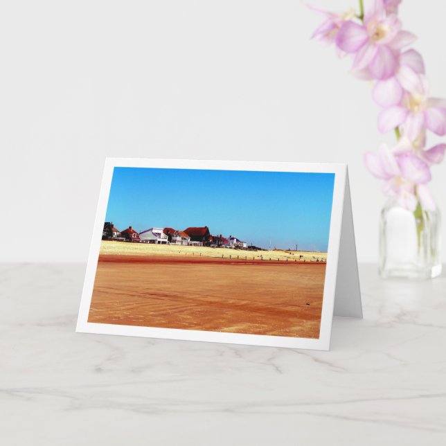 Camber Sands Beach, East Sussex, England Card (Orchid)