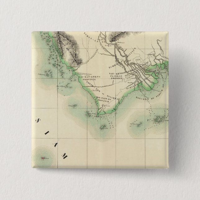 Cambodia, Asia 110 Button (Front)