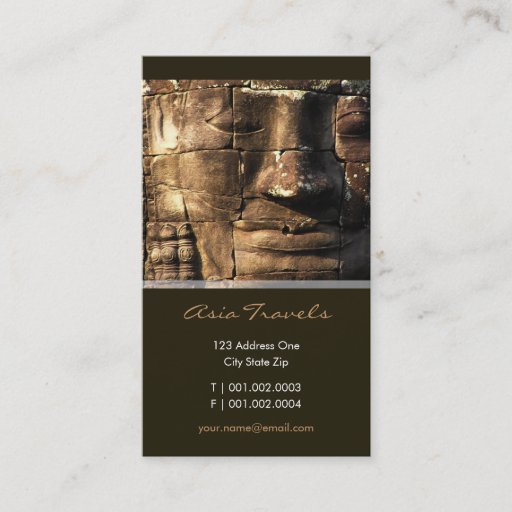 Customizable Cambodia | Bayon Temple Custom Photo Business Card