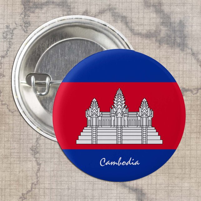 Cambodia button, patriotic Cambodian Flag fashion Button (Creator Uploaded)
