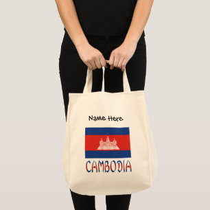 Cambodia Cambodian Flag Personalized Tote Bag