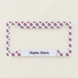Cambodia Cambodian Flag Tiled Personalized  License Plate Frame
