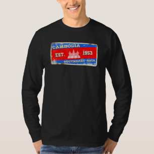 Cambodia Cambodian Khmer Proud Flag Day Temple T-Shirt