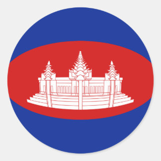 Cambodia Fisheye Flag Sticker