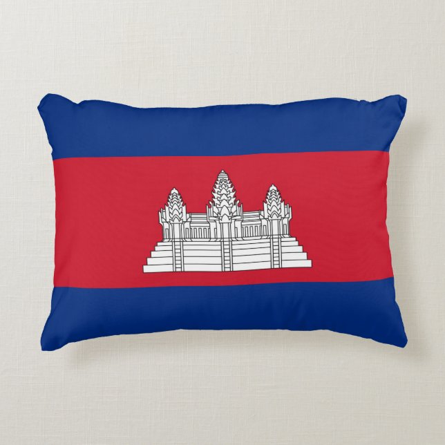 Cambodia flag accent pillow (Front)