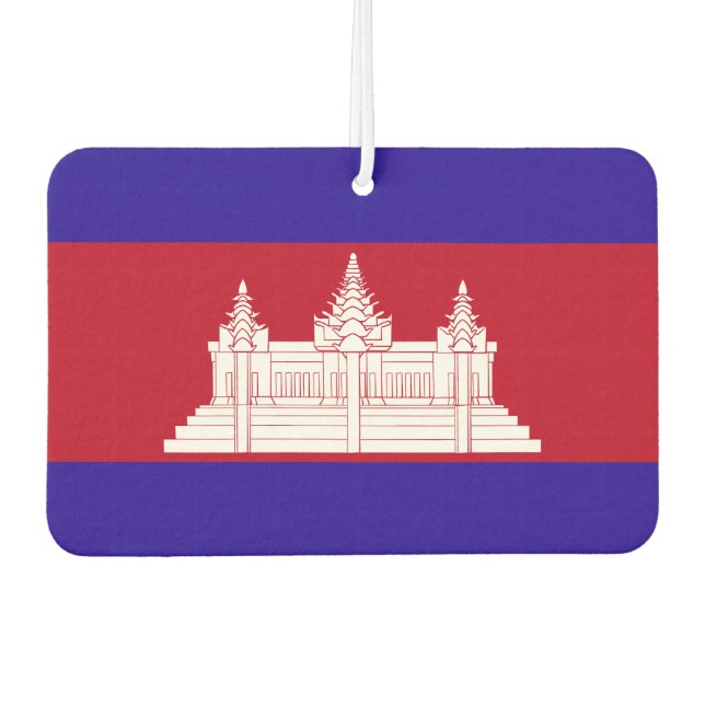 Cambodia Flag Air Freshener (Front)