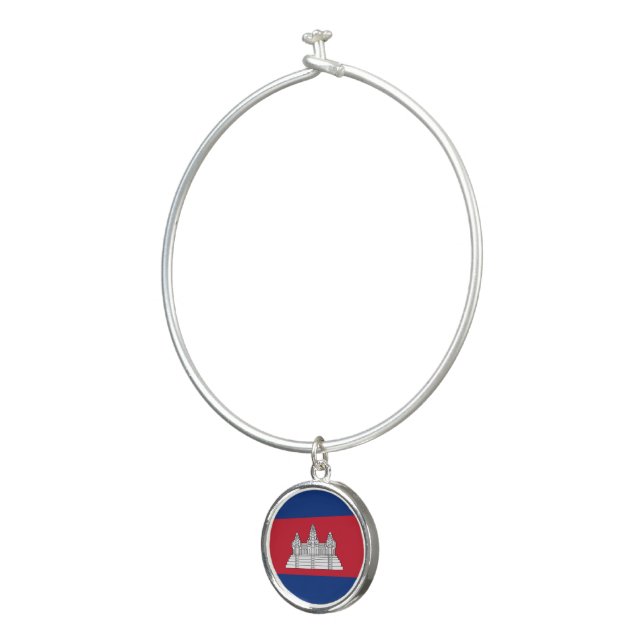 Cambodia flag bangle bracelet (3/4)