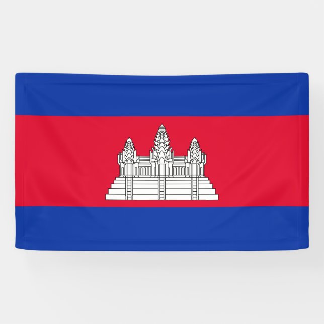 Cambodia flag Banner (Horizontal)