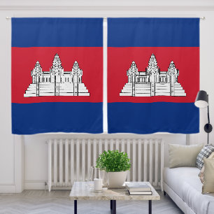Cambodia flag blackout curtains