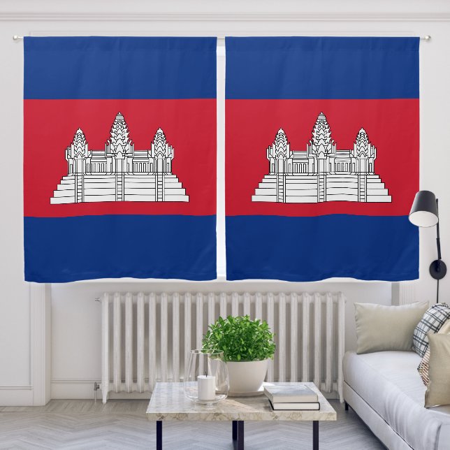 Cambodia flag blackout curtains (Living Room)