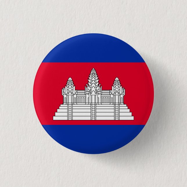 Cambodia Flag Button (Front)