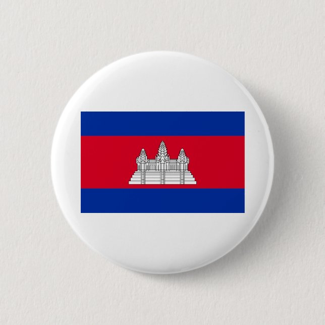 Cambodia Flag Button (Front)