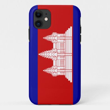 Cambodia Flag; Cambodian Iphone 11 Case by FlagWare at Zazzle