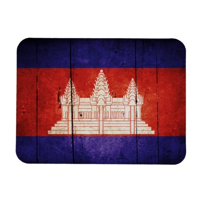 Cambodia Flag; Cambodian; Khmer Magnet (Horizontal)
