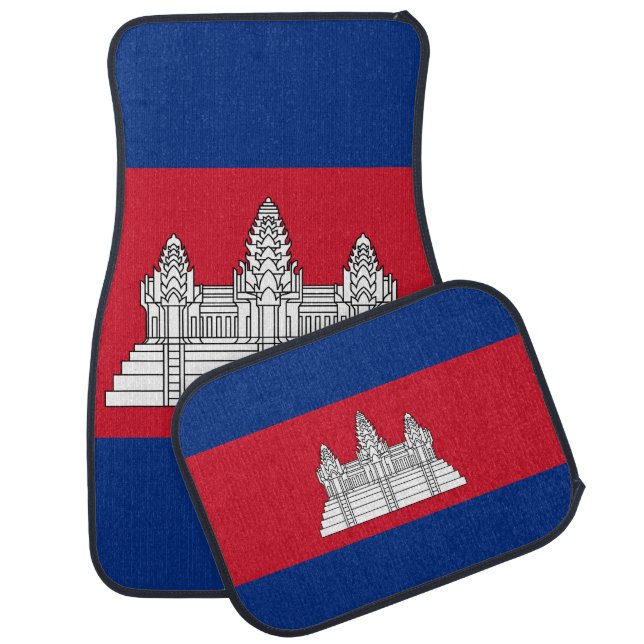 Cambodia flag car floor mat (Set)